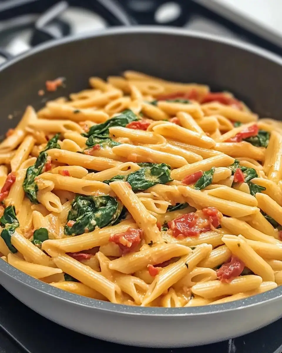 One-Pot Pasta with Spinach and Tomato
