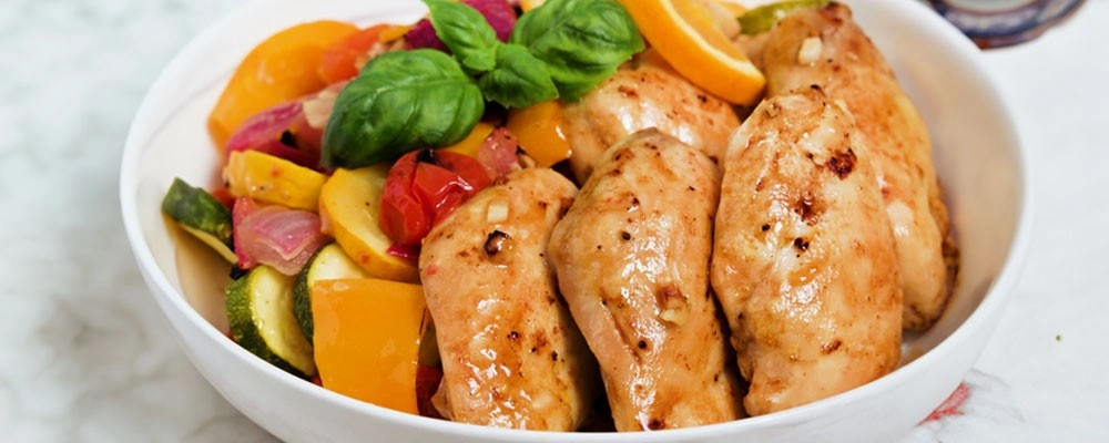 Sheet Pan Citrus-Honey Glazed Chicken with Chickpeas