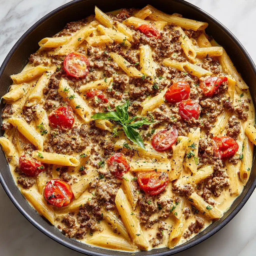 One-Pot Spicy Ground Beef and Tomato Pasta