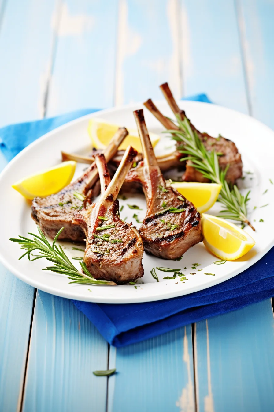 Aluminum Frame-Inspired Citrus Herb Grilled Lamb Chops