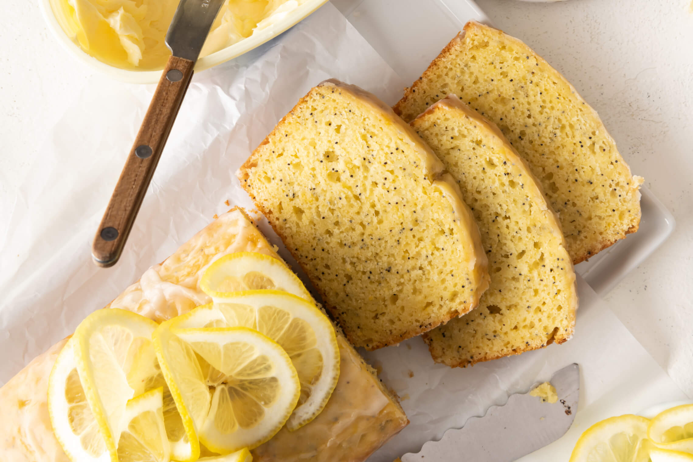 Lemon Basil Olive Oil Cake with Poppy Seeds