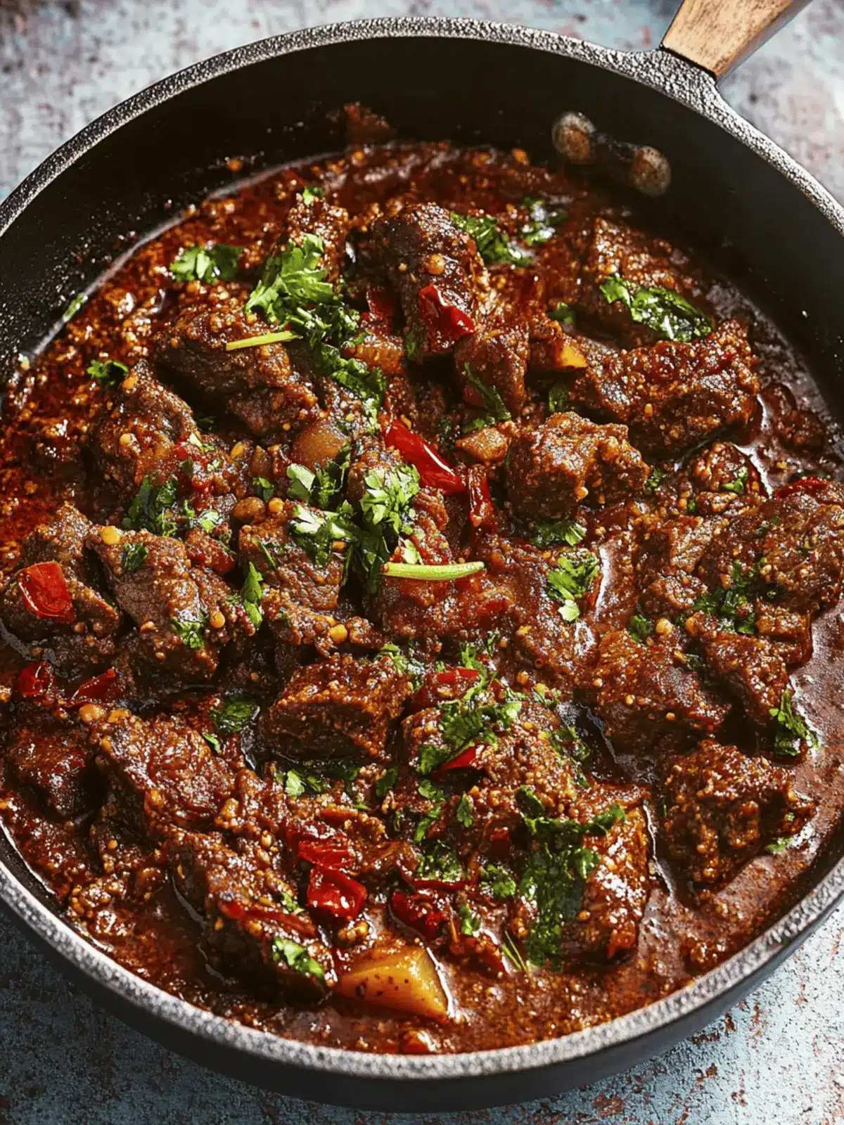 Slow-Cooked Ethiopian Beef Tibs with Garlic and Rosemary