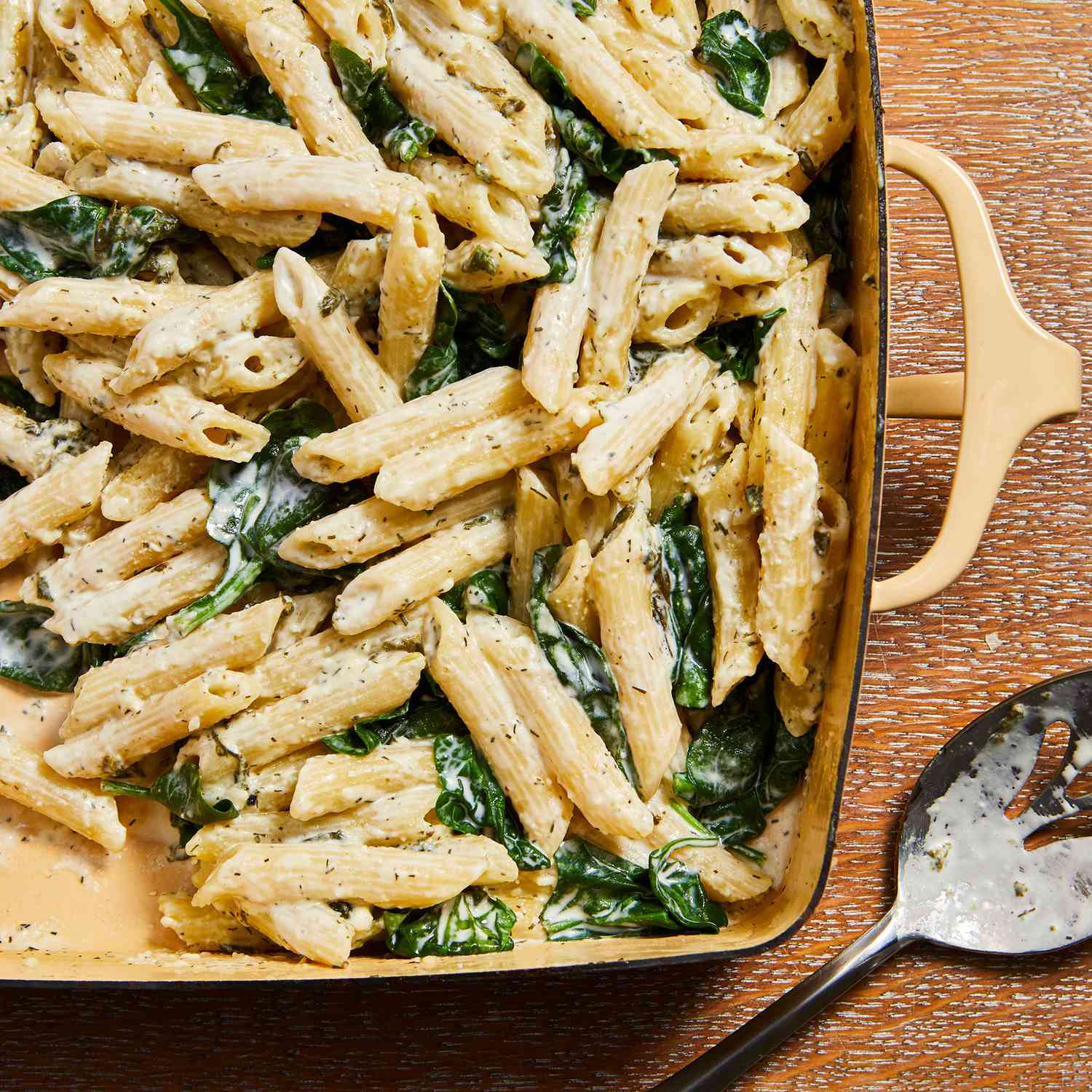 Mediterranean Spinach and Feta Pasta with Olive Oil and Garlic