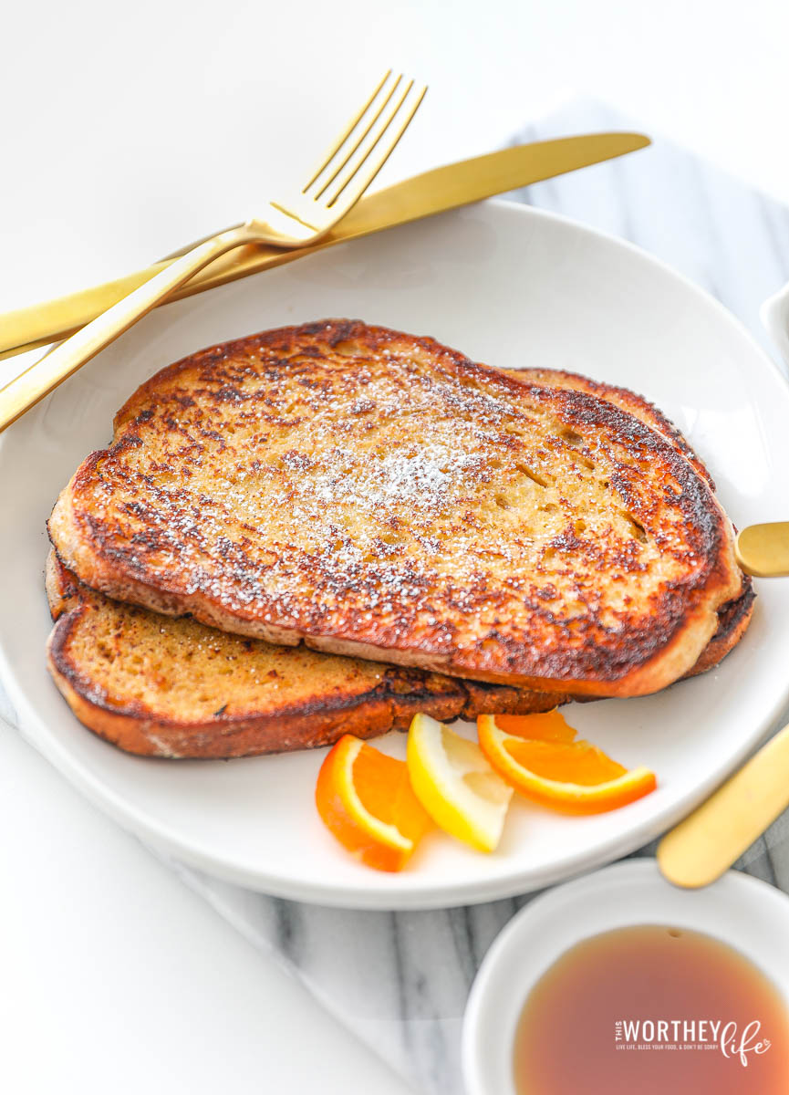Citrus-Infused French Toast with Vanilla Bean Maple Syrup