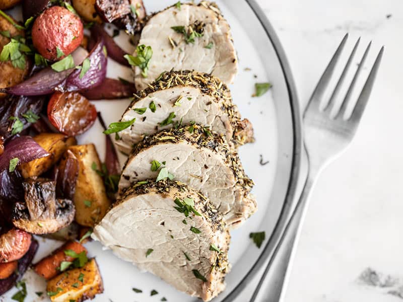 Italian Herb-Rubbed Pork Tenderloin with Roasted Vegetables
