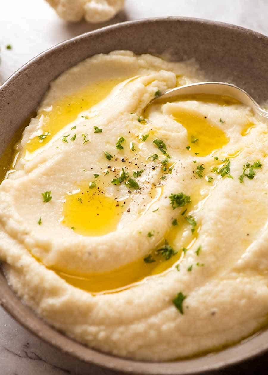 Spiced Chicken and Nut-Free Cauliflower Mash