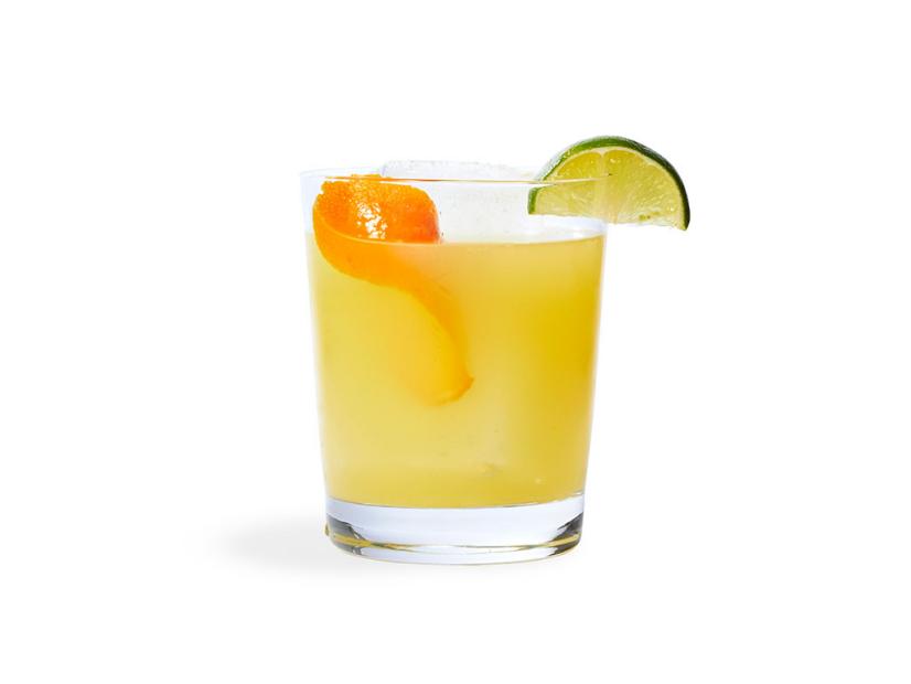 Salt-Rimmed Margarita with Fresh Lime and Orange Liqueur