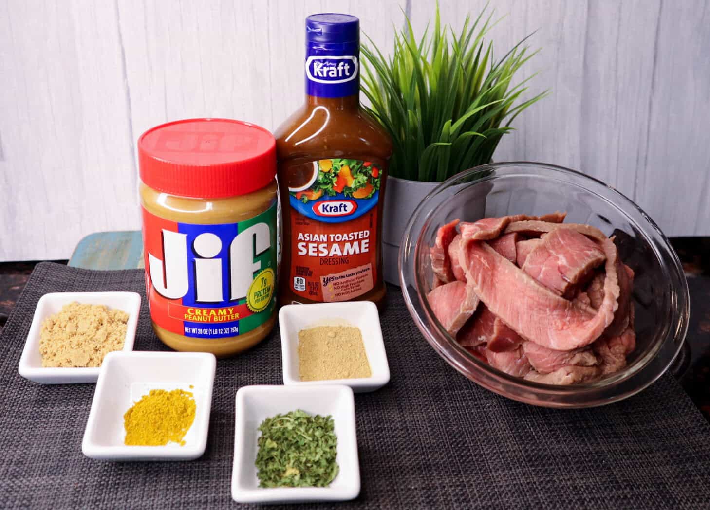 Spiced Beef Suya Skewers with Peanut Sauce