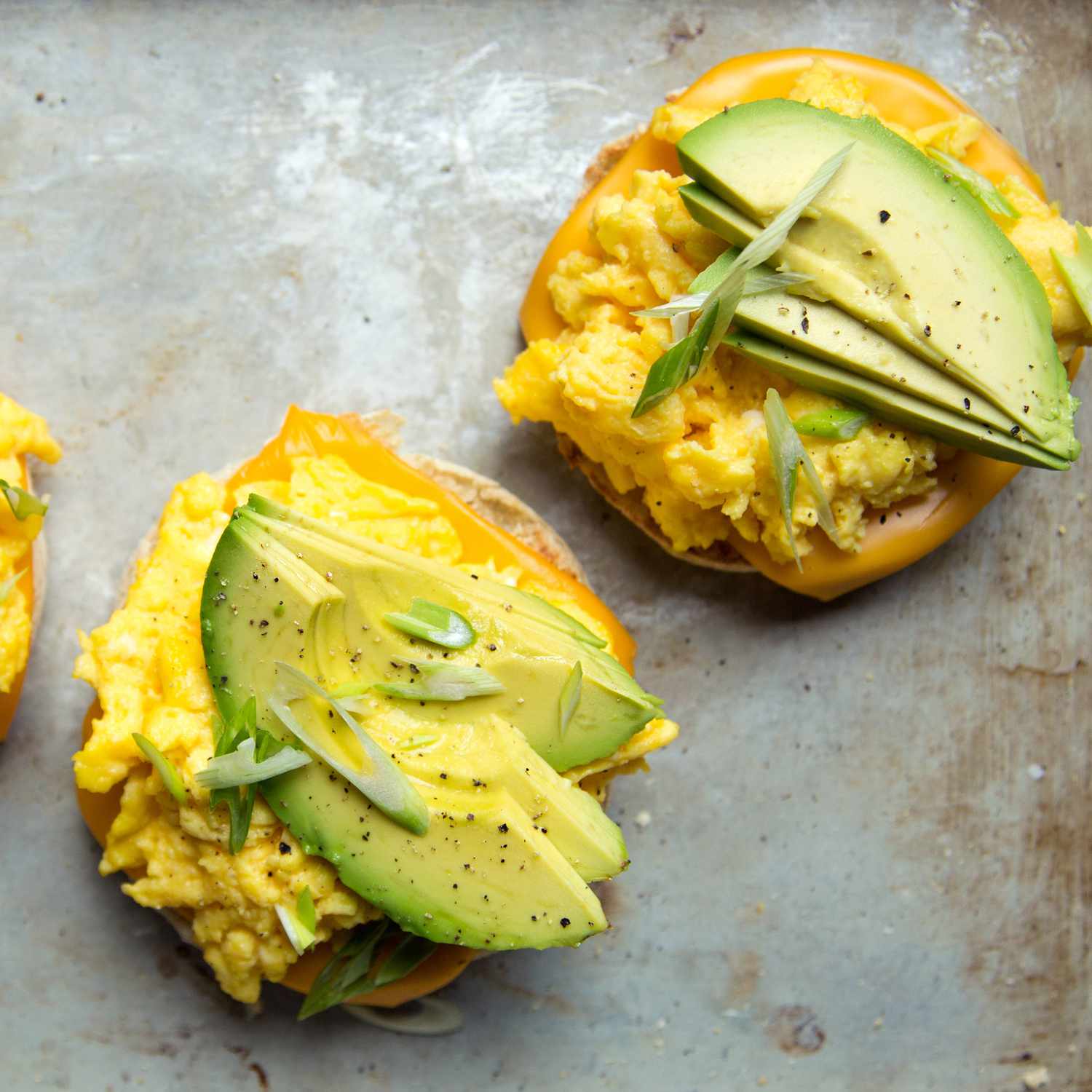 Soft Scrambled Egg and Avocado Breakfast Sandwich