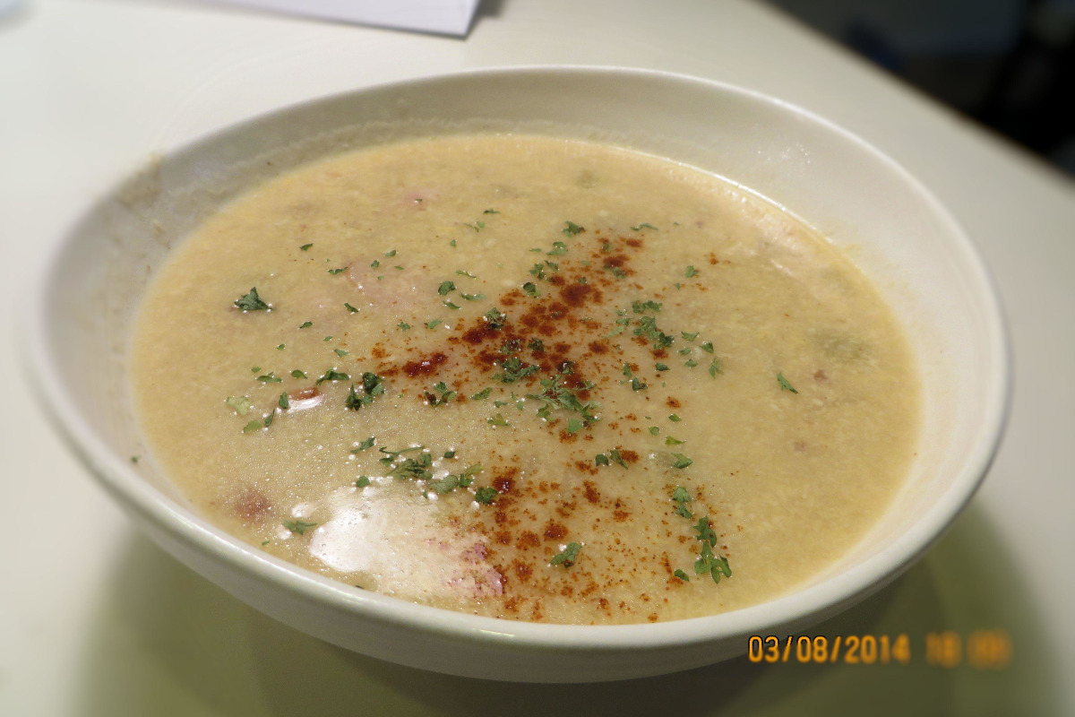 Vintage Television-Inspired Cheddar and Potato Soup