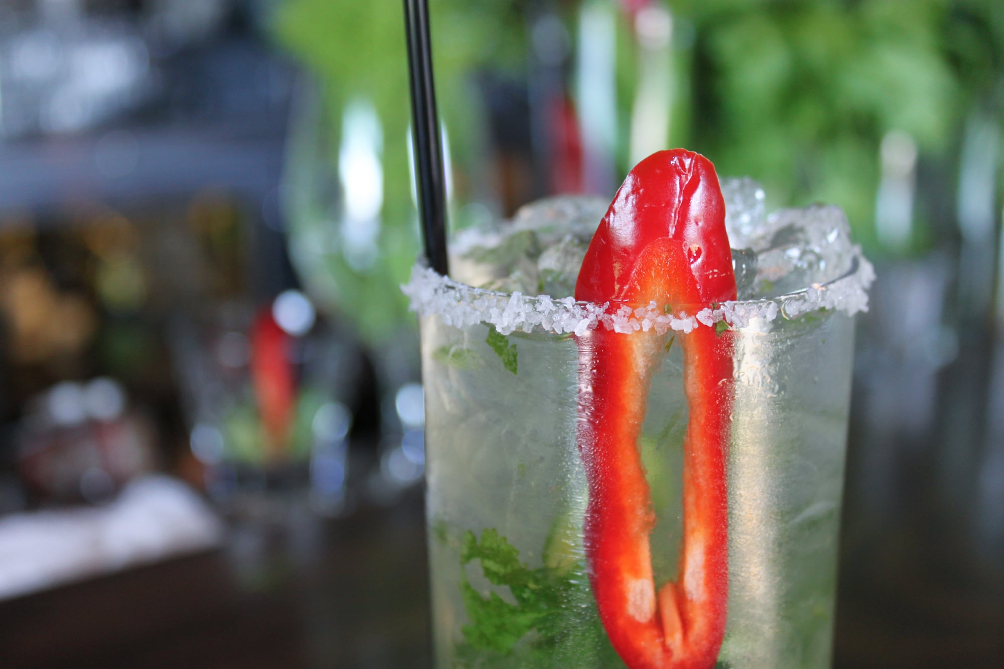 Charred Jalapeño and Cilantro Margarita