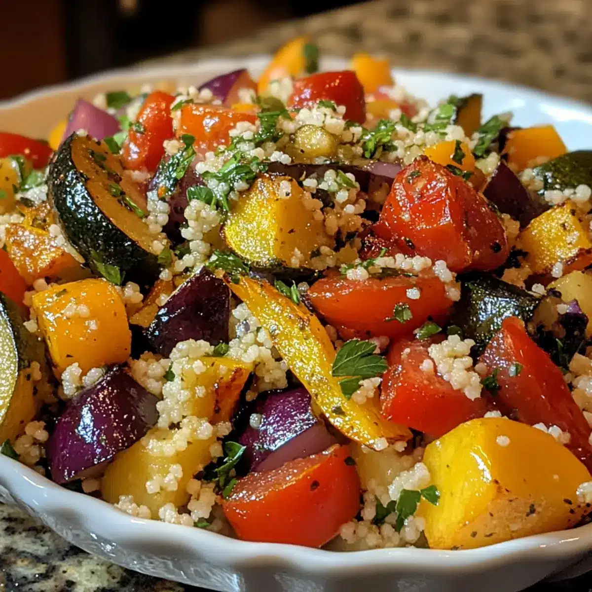 Ethnically Diverse Roasted Vegetable Couscous Salad