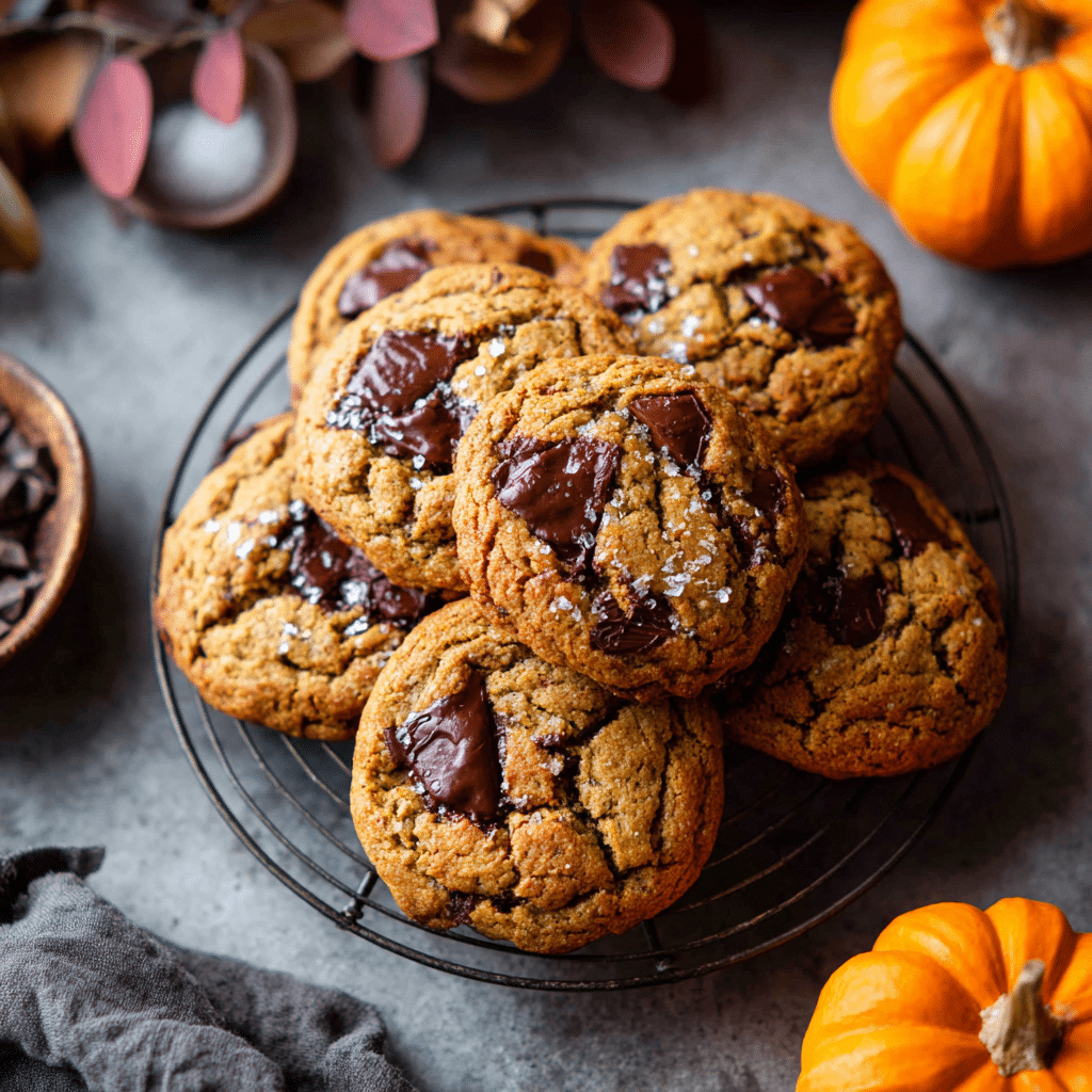 Pumpkin-Spiced Chocolate Chip Cookies with Brown Butter