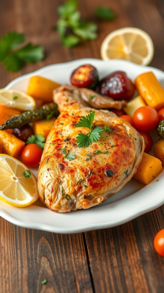 Crispy Lemon-Herb Chicken with Avocado Crema