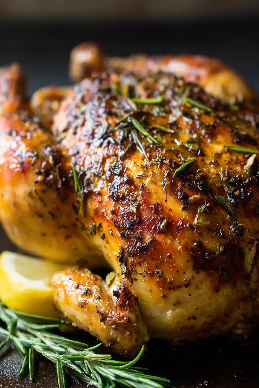 Herb-Rubbed Roast Chicken with Garlic and Lemon