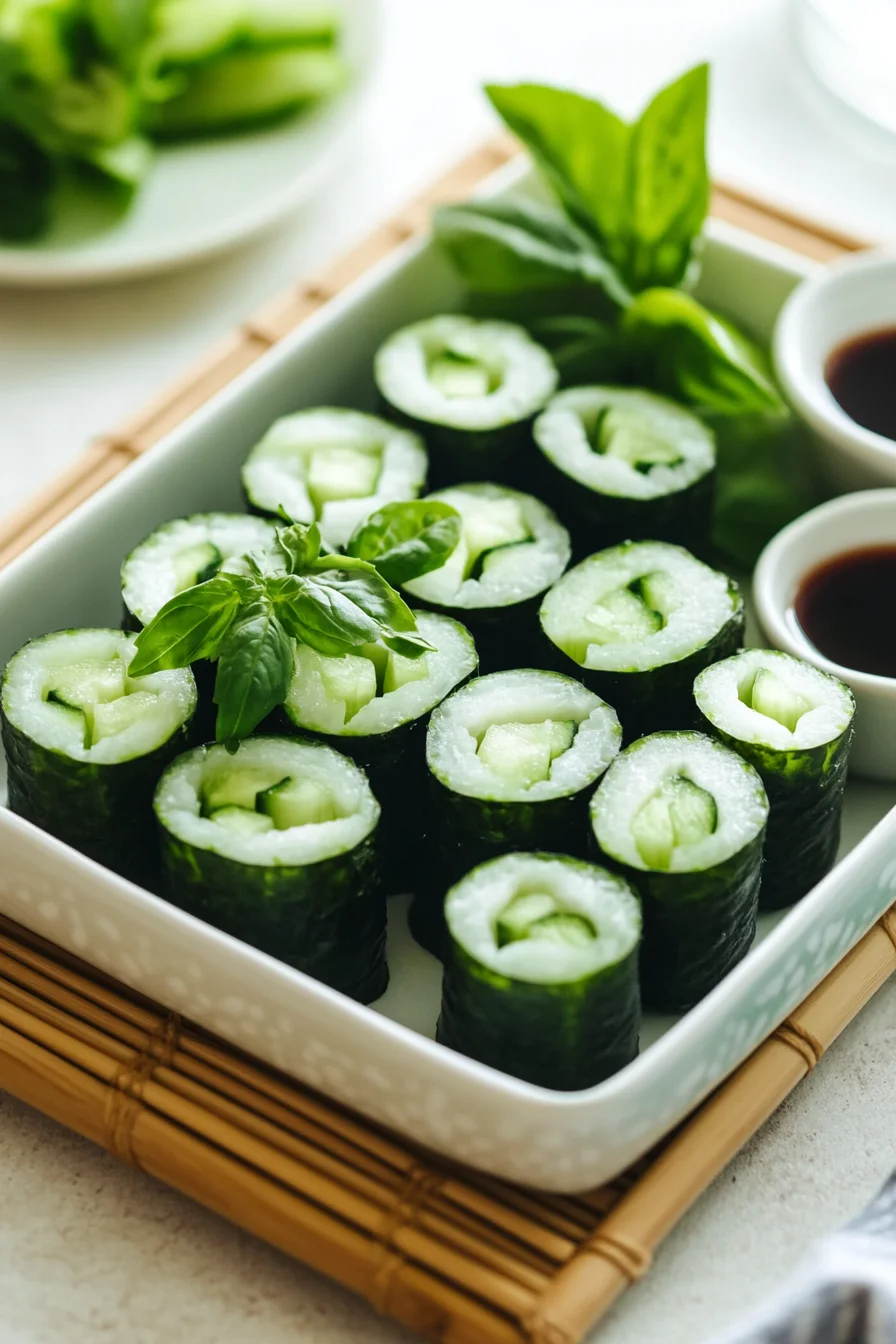 Vegetarian Cucumber and Avocado Sushi Roll