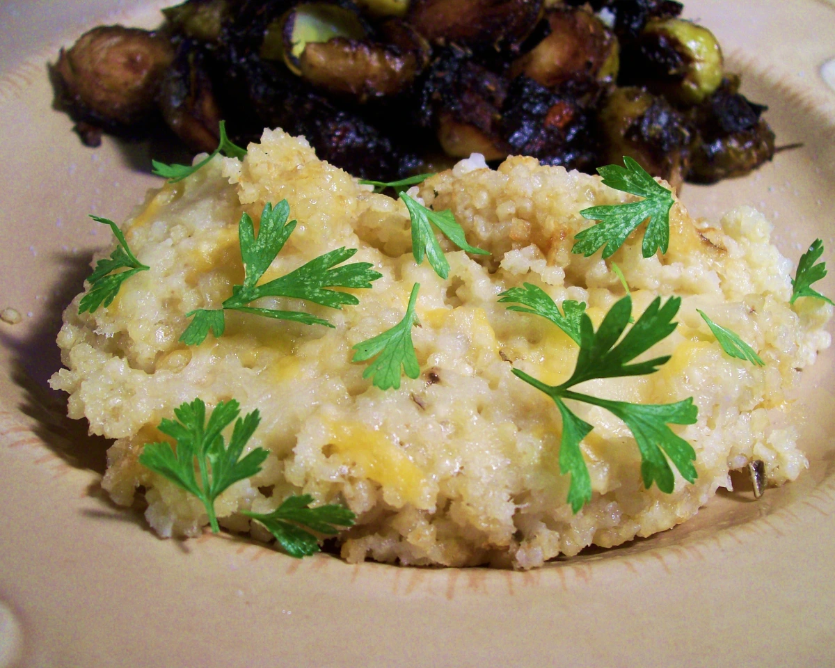 Millet and Chickpea Casserole with Roasted Vegetables