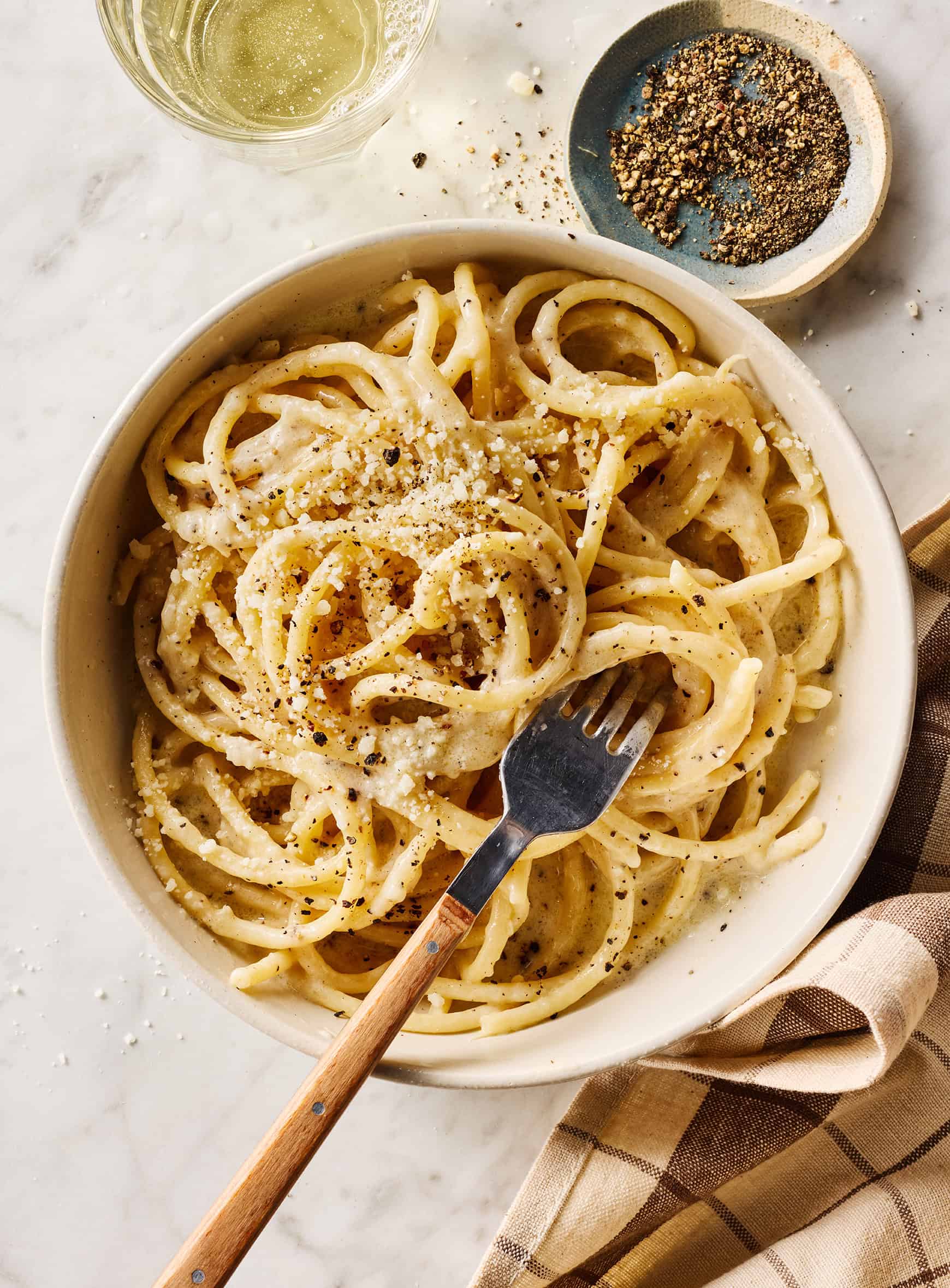 Stovetop Cacio e Pepe with Black Pepper and Pecorino