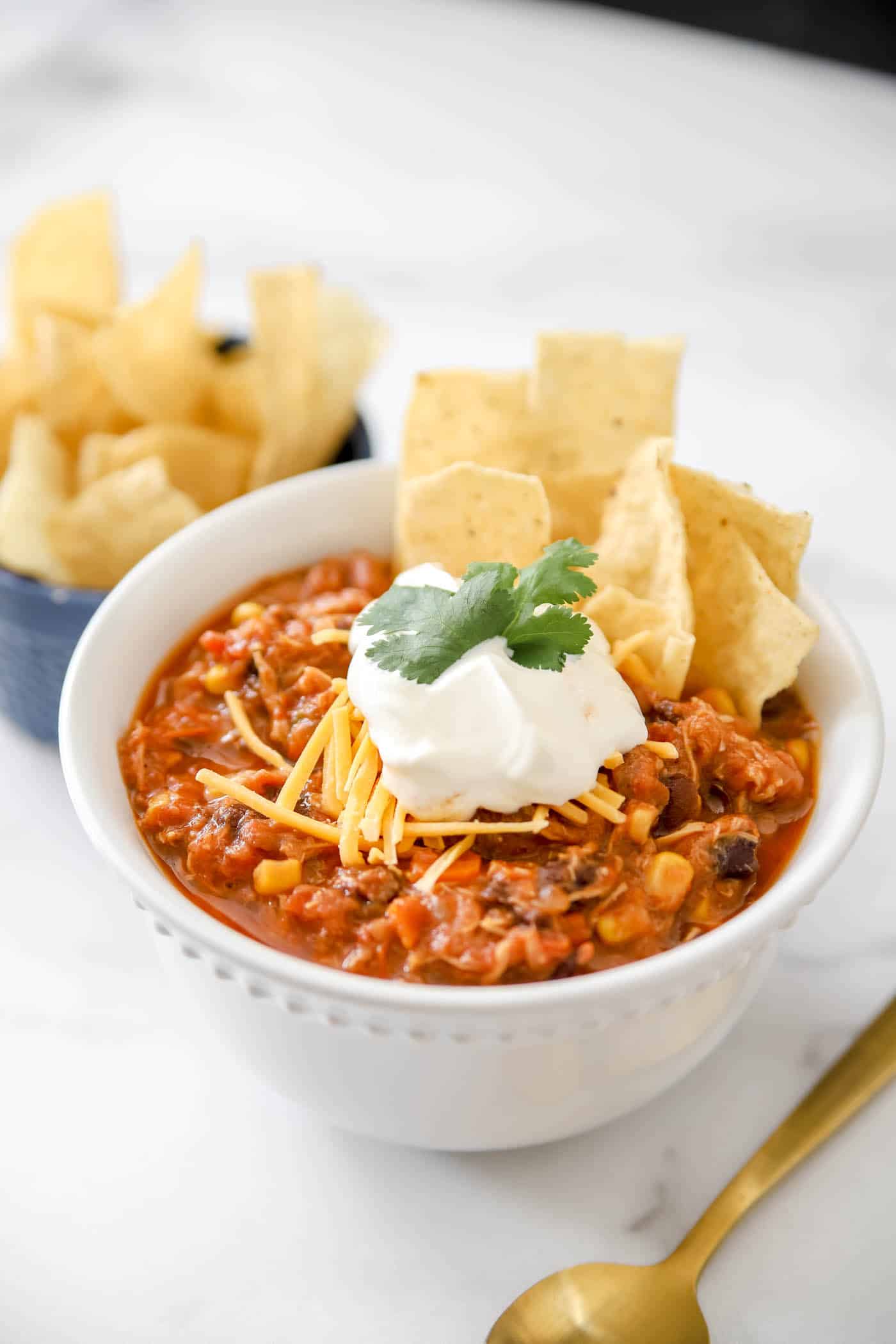 Slow Cooker Cocoa-Spiced Chicken Tortilla Soup