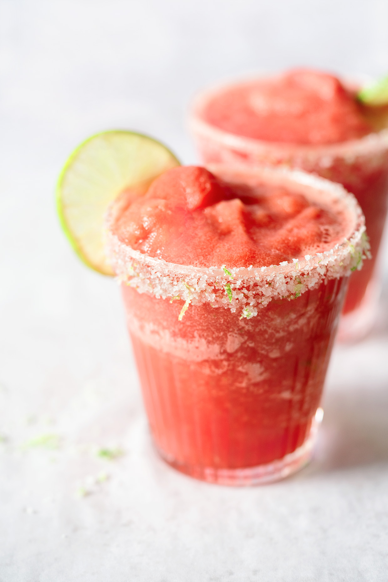 Frozen Spicy Watermelon Margarita with Jalapeño