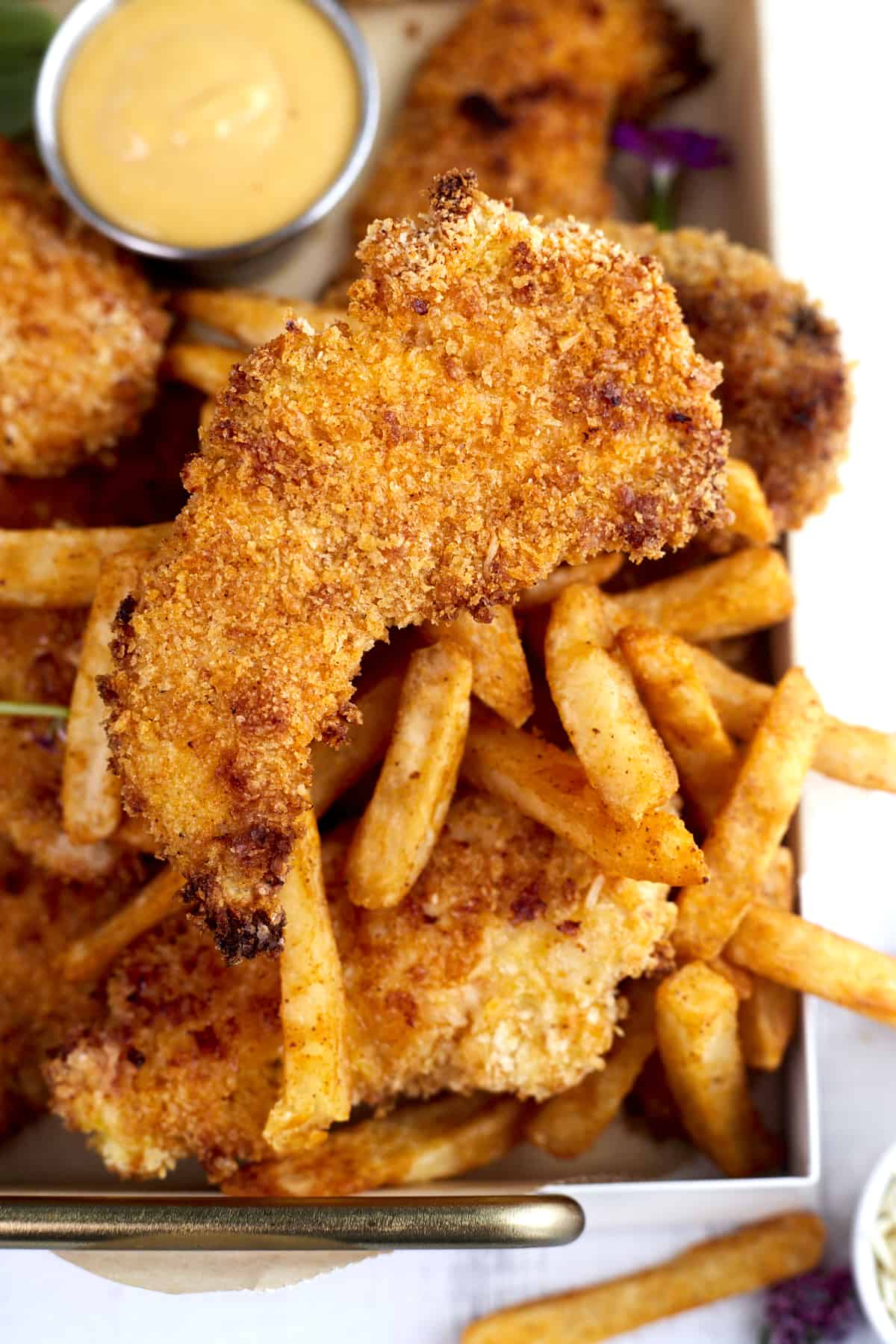 Oven-Baked Parmesan and Potato Chip Chicken Tenders