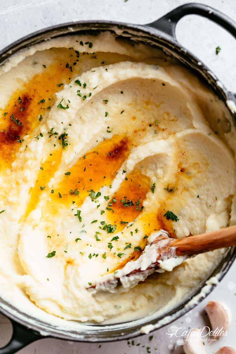 Browned Butter Mashed Potatoes with Pan Gravy