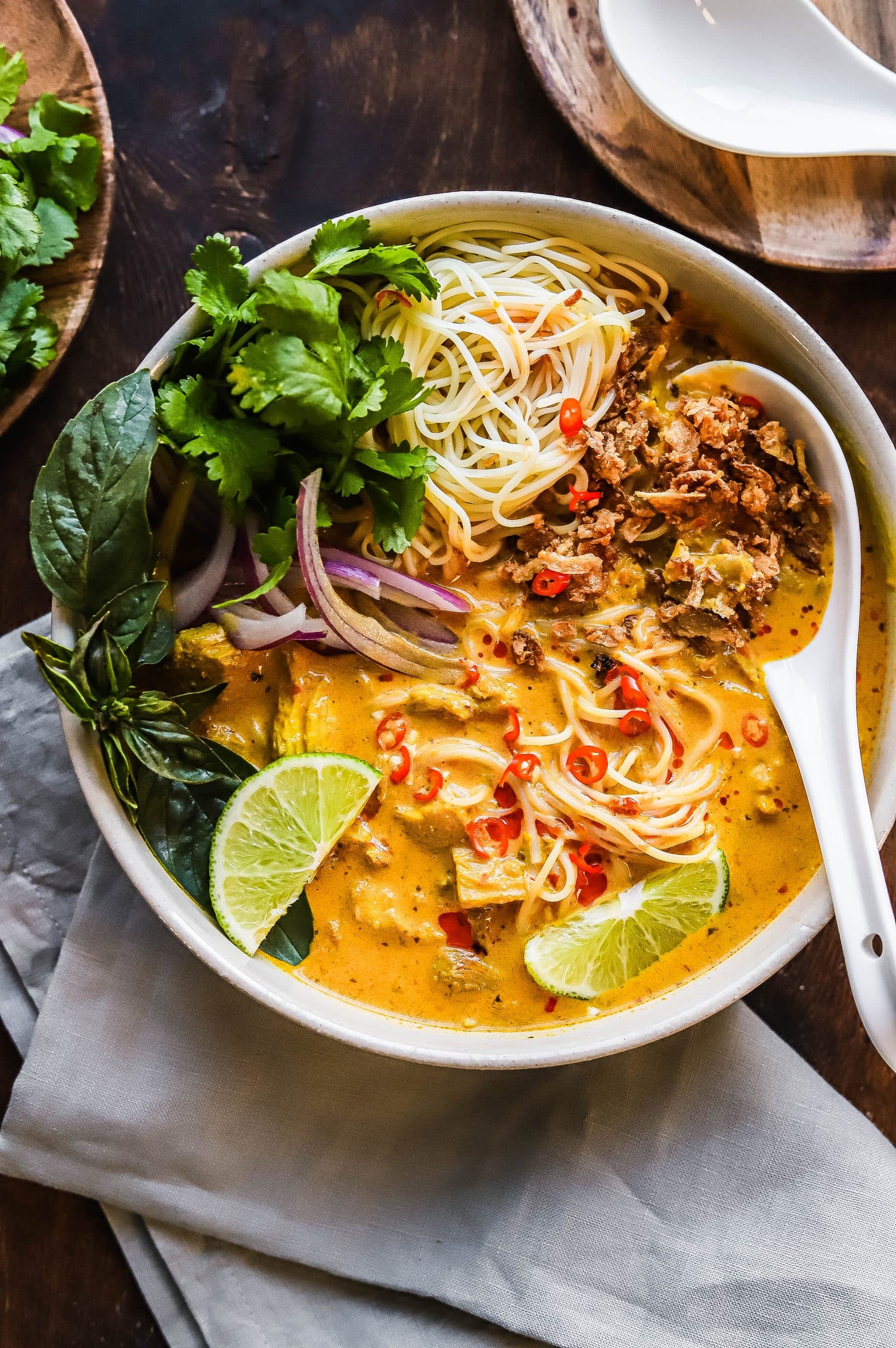 Vietnamese Spiced Chicken Curry Noodle Soup