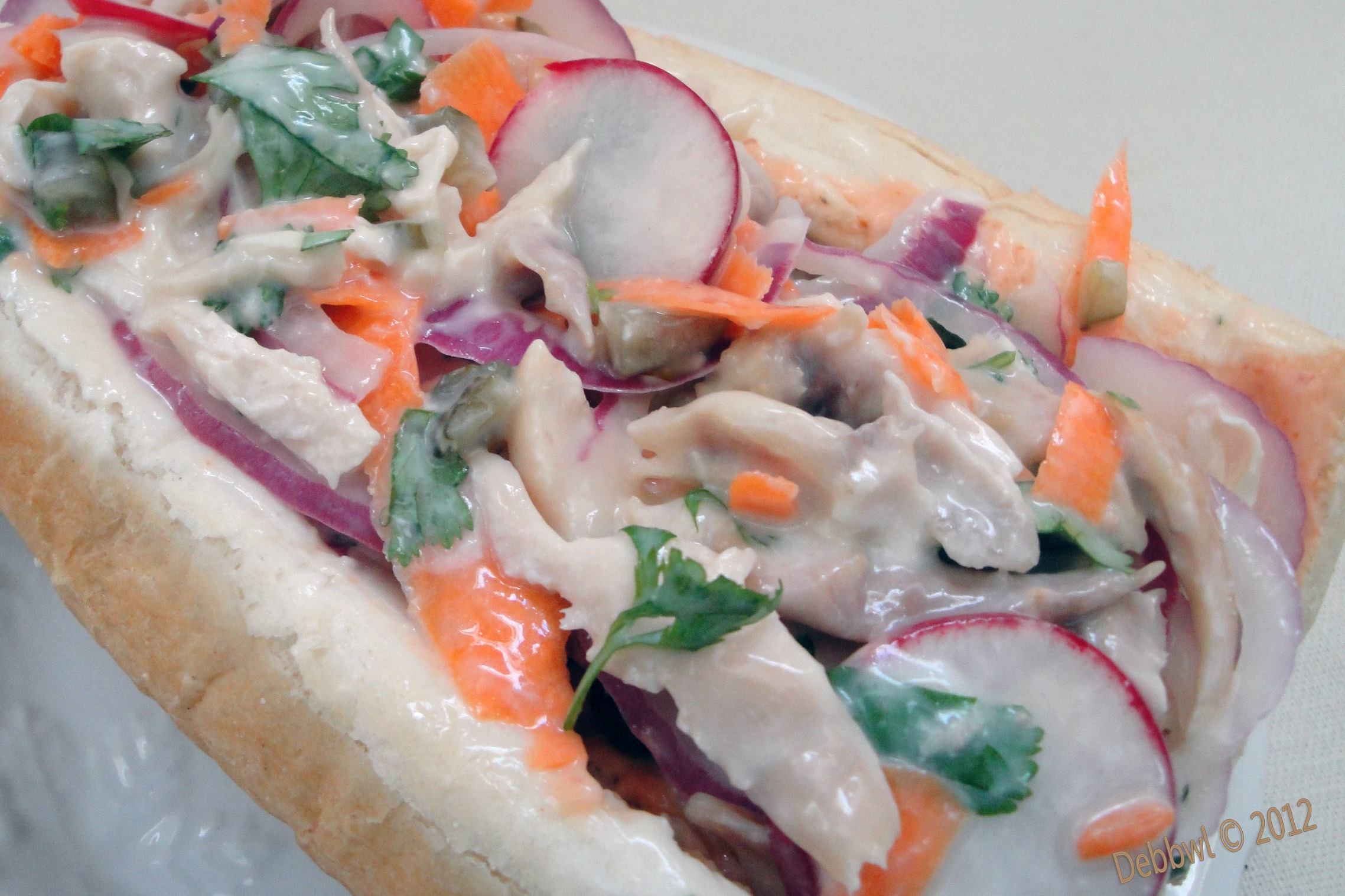 Chicken Baguette Sandwich with Curry Mayonnaise