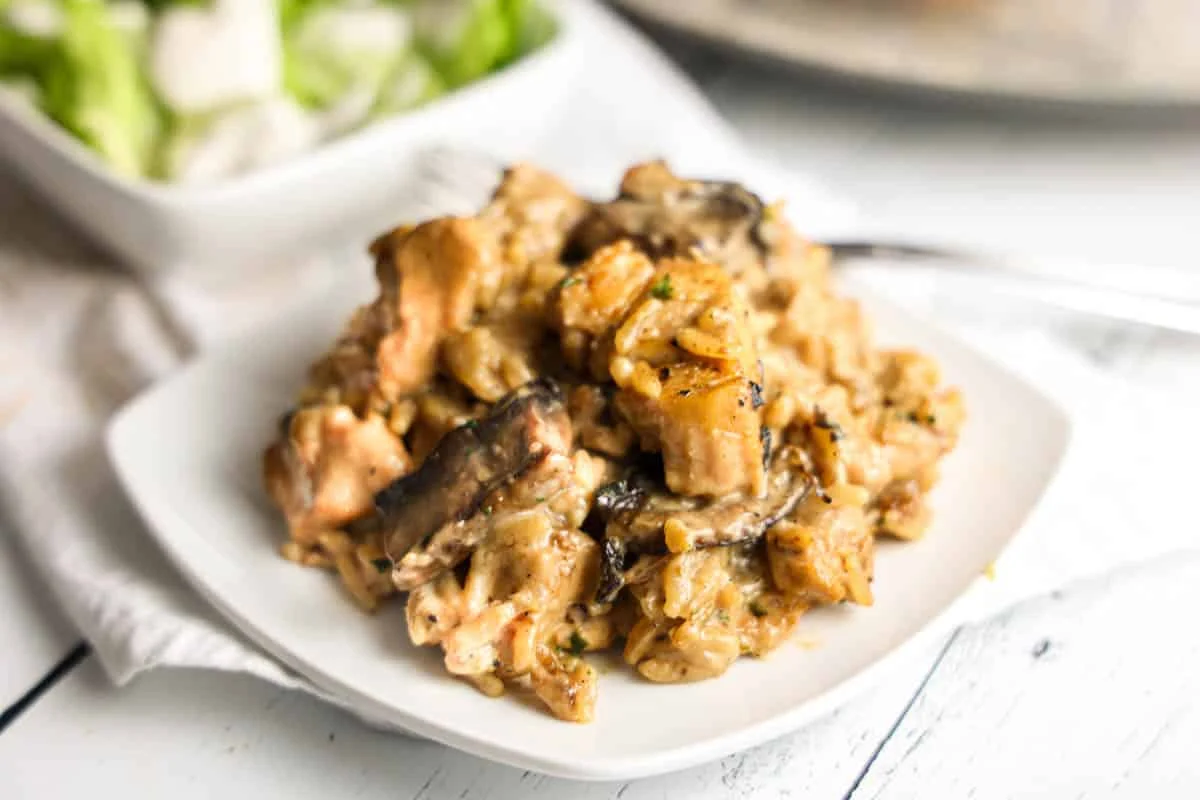 One-Pot Creamy Chicken and Mushroom Rice