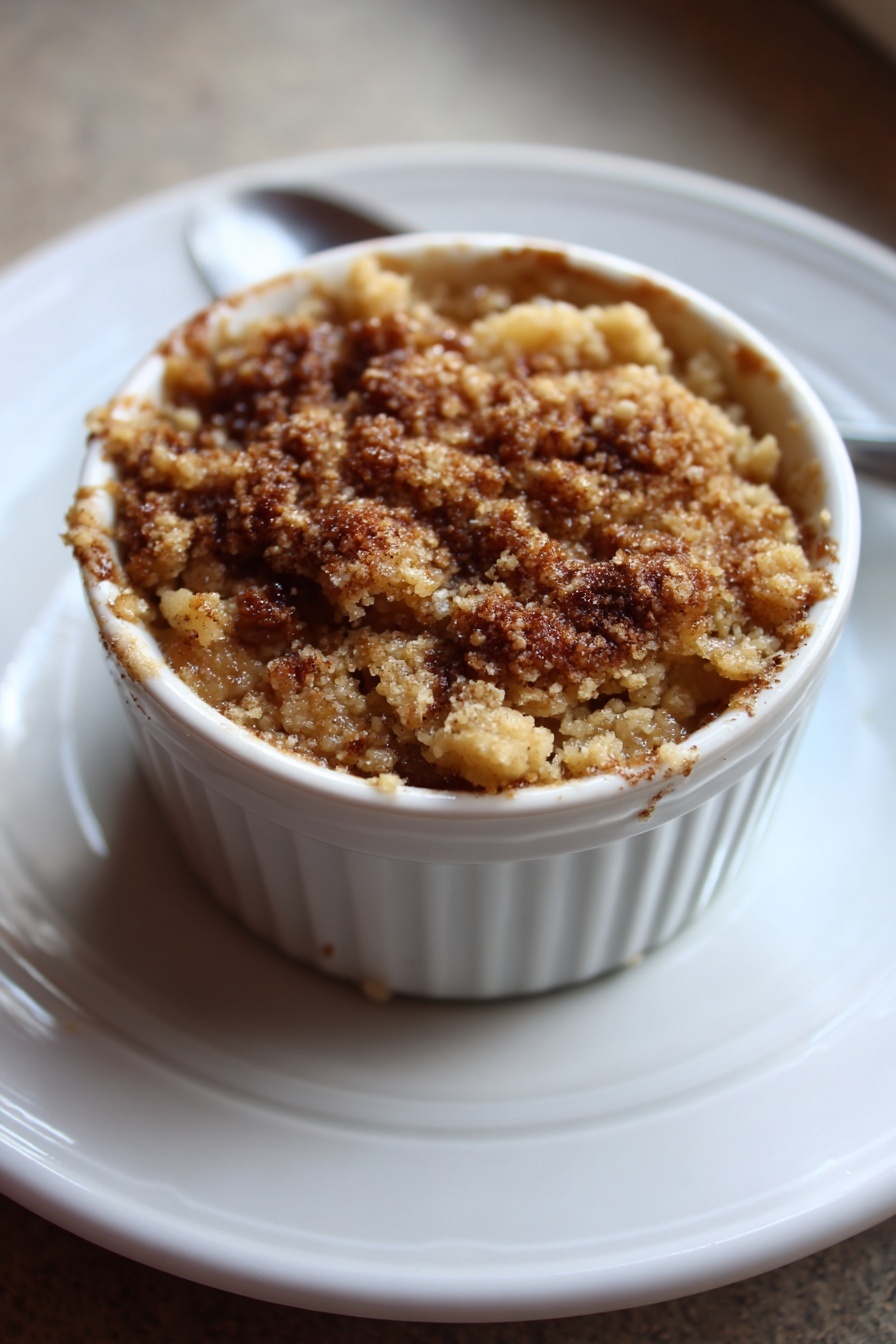 Quick Cinnamon Apple Crisp in a Mug