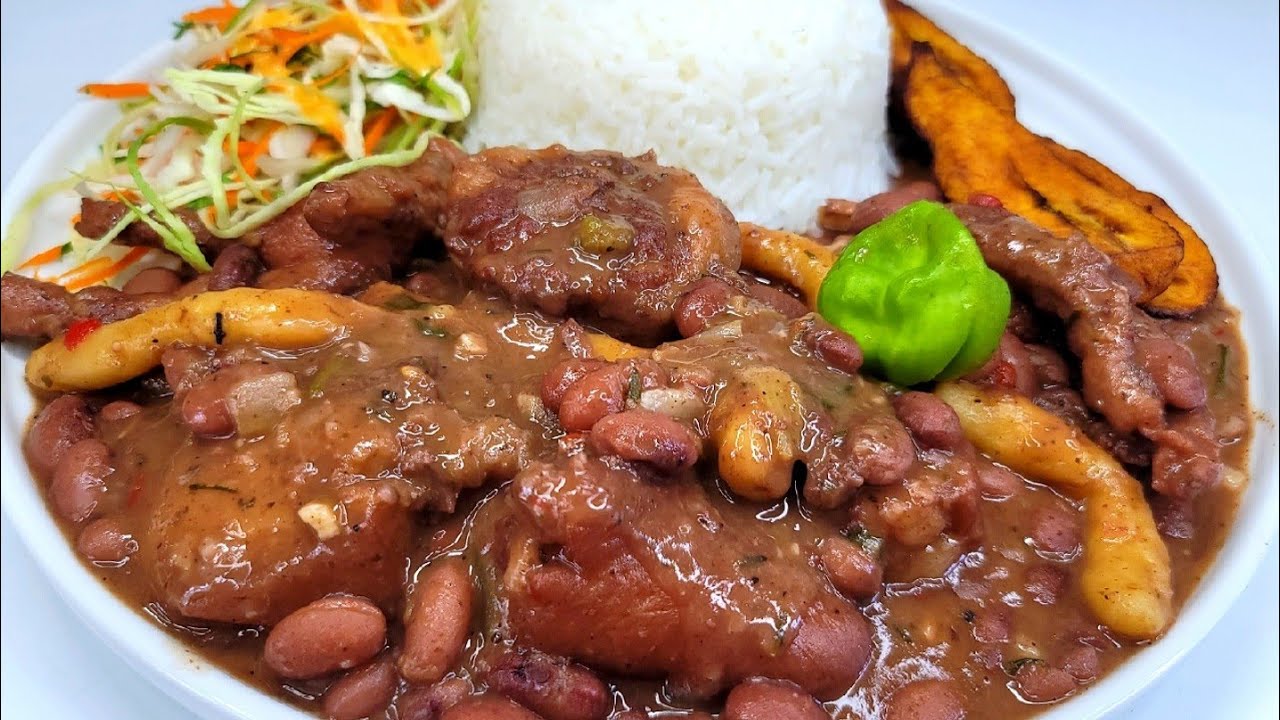 Jamaican Stewed Red Peas with Pigtail