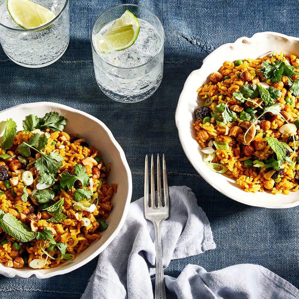 Toasted Coconut and Spiced Chickpea Rice Pilaf