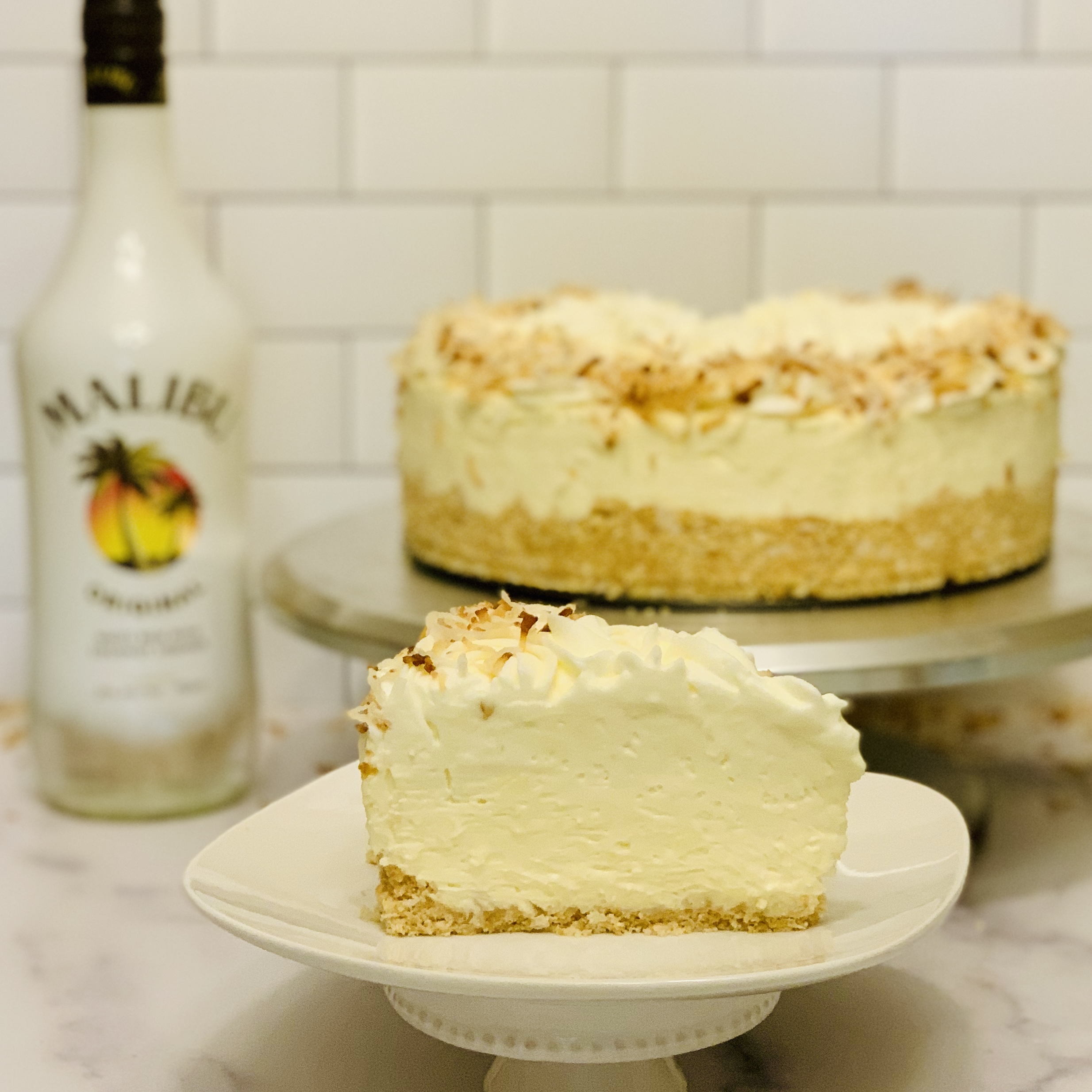 No-Bake Coconut Rum Cheesecake Parfaits