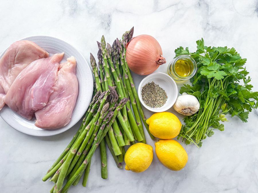 Lemon-Herb Chicken & Asparagus Sheet Pan Feast