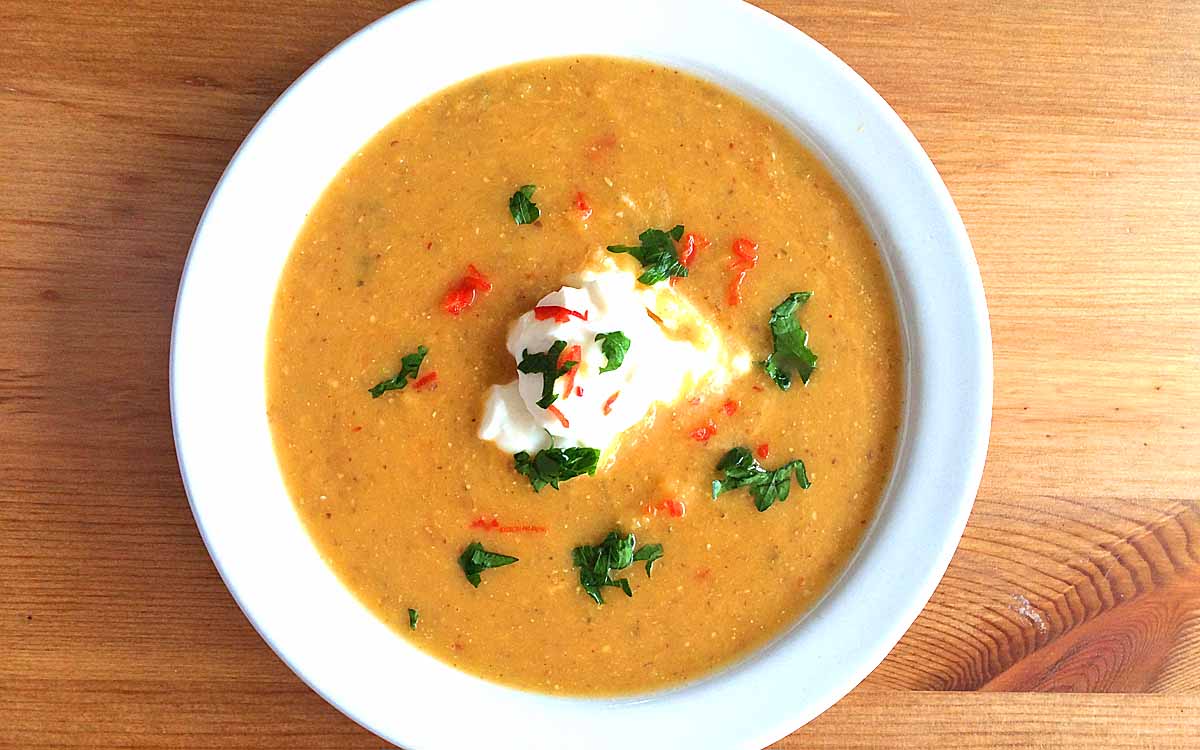 Stovetop Spiced Pumpkin and Coconut Soup