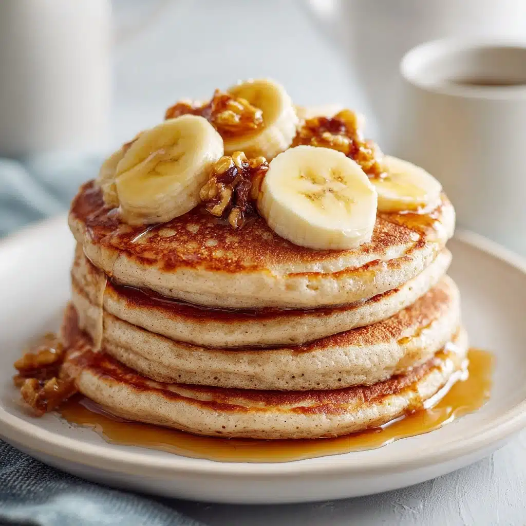 3-Ingredient Banana-Oat Pancakes with Honey Cinnamon Drizzle