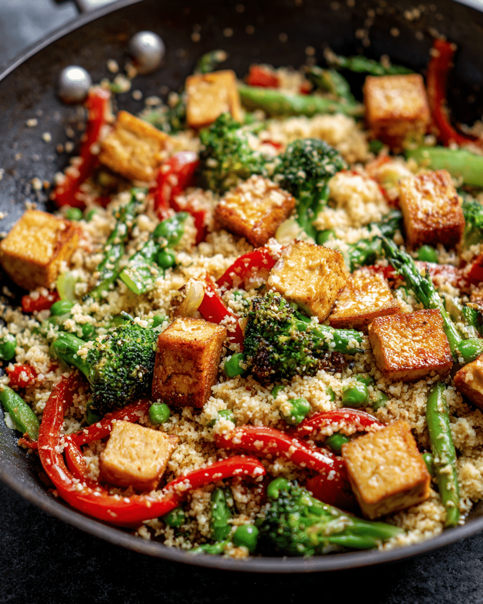 Stir-Fried Tofu and Vegetable Cauliflower Rice Bowl
