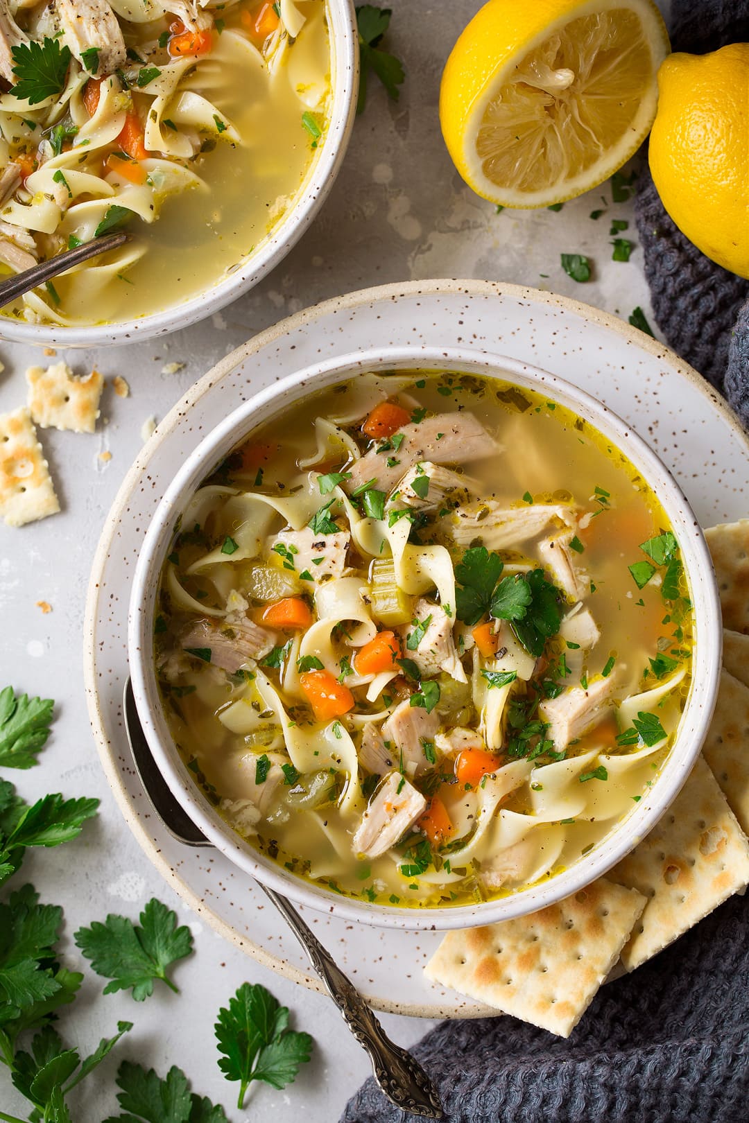 Instant Pot Chicken Noodle Soup with Fresh Herbs
