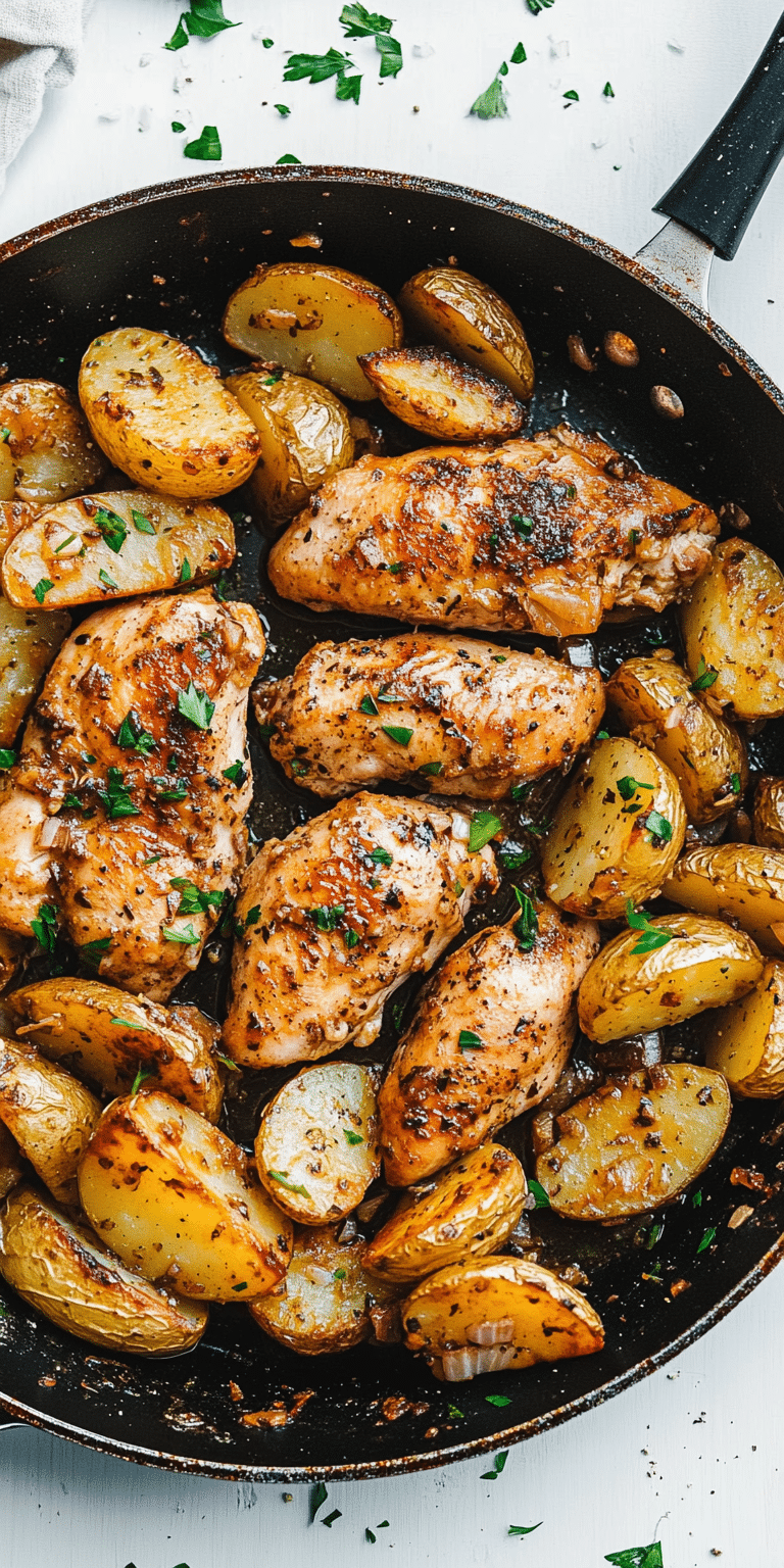 One-Pan Garlic Butter Chicken with Baby Potatoes