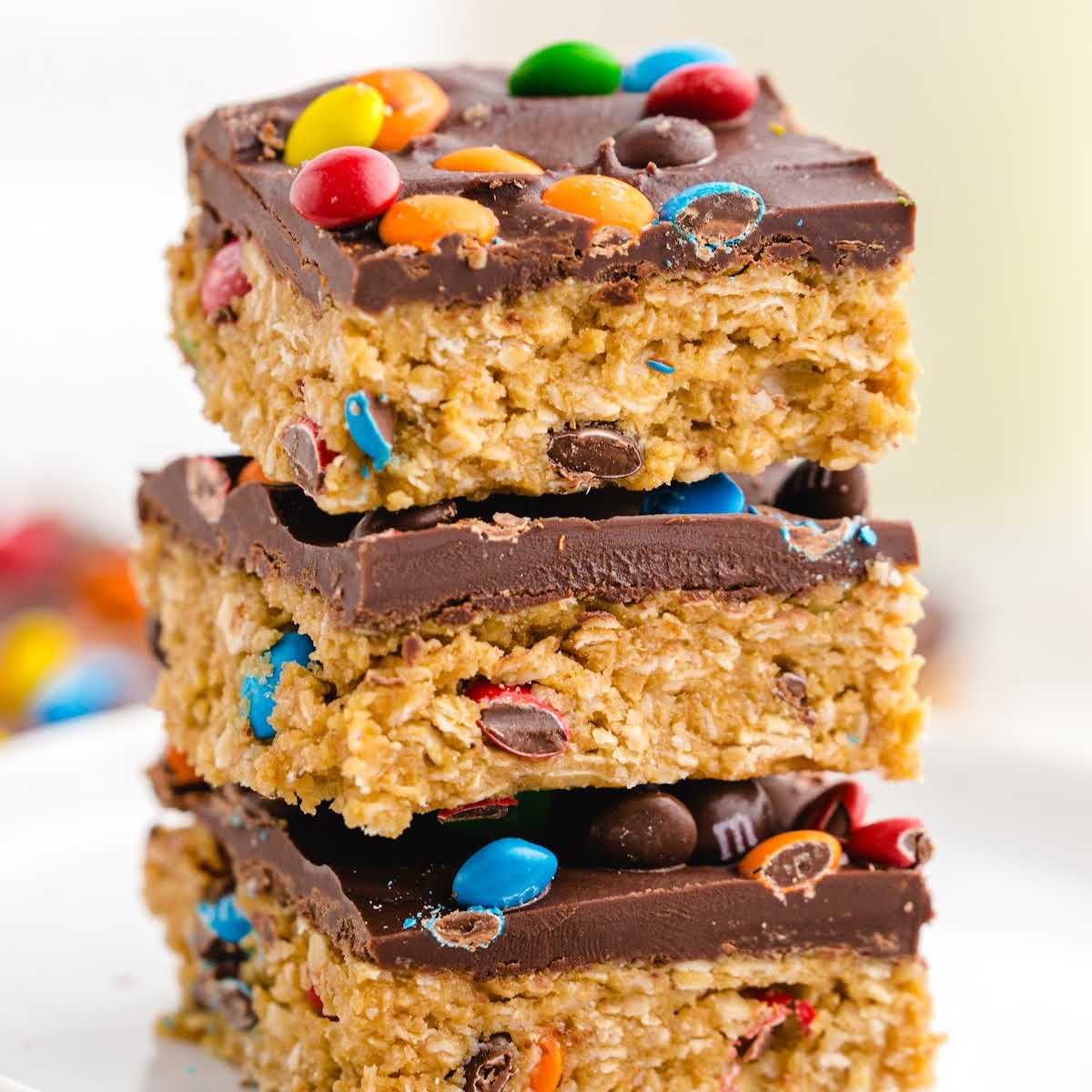 No-Bake Silly Monster Cookies with Oats and Chocolate Chips
