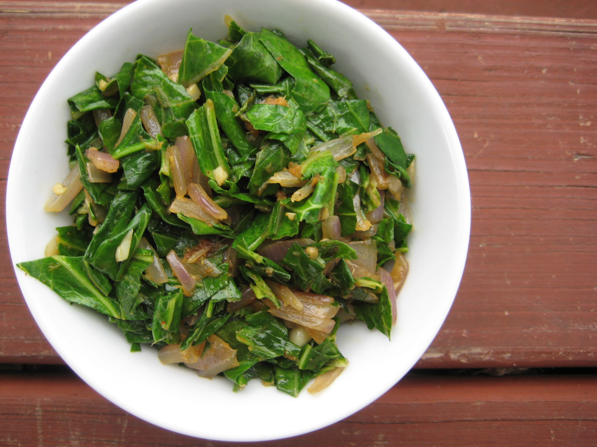 Berbere-Spiced Sautéed Collard Greens with Garlic