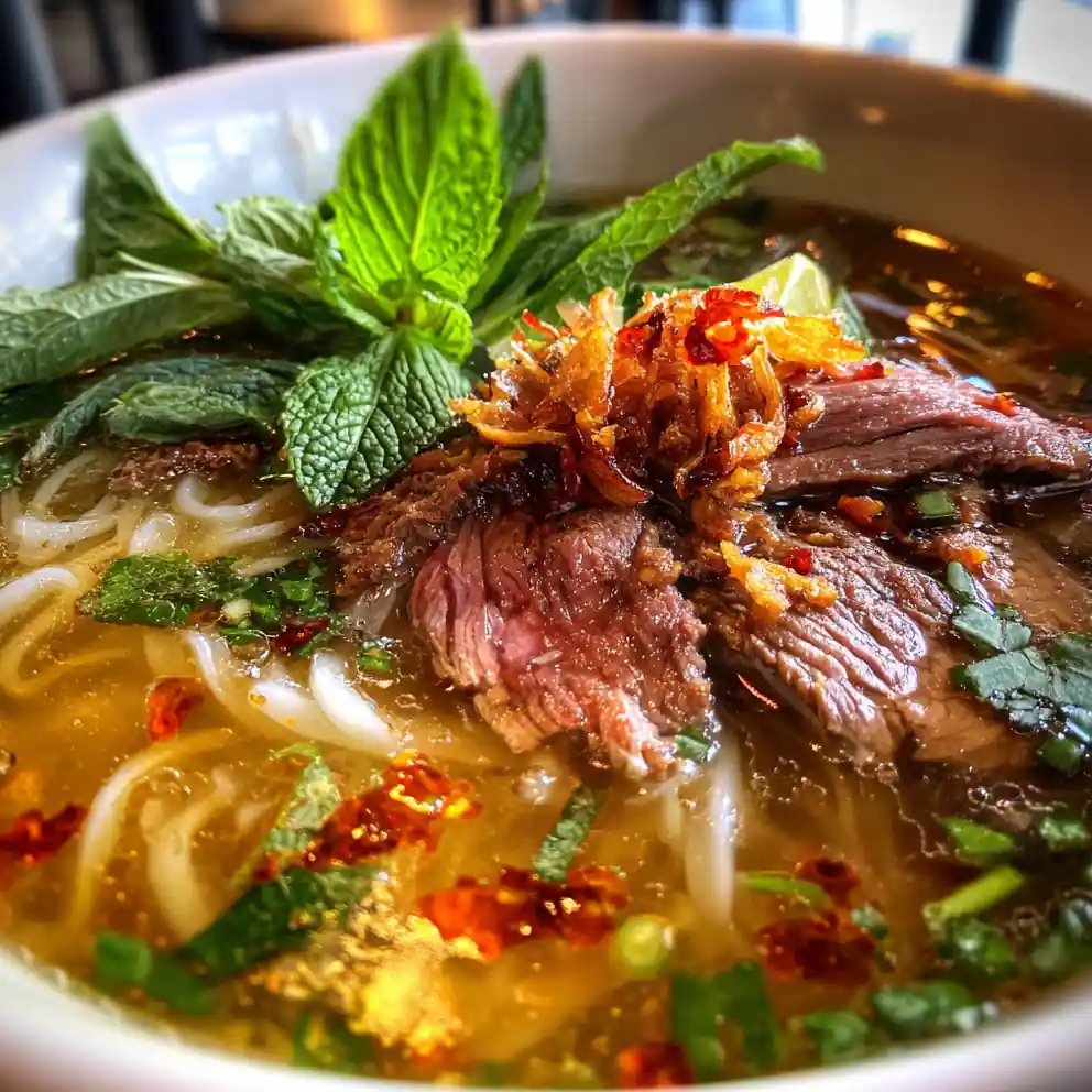 Slow-Simmered Beef Pho with Charred Spice Broth