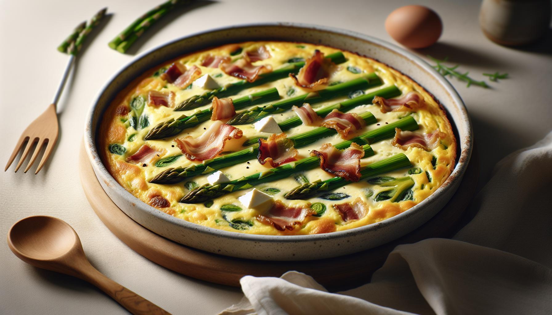 Baked Asparagus and Goat Cheese Frittata