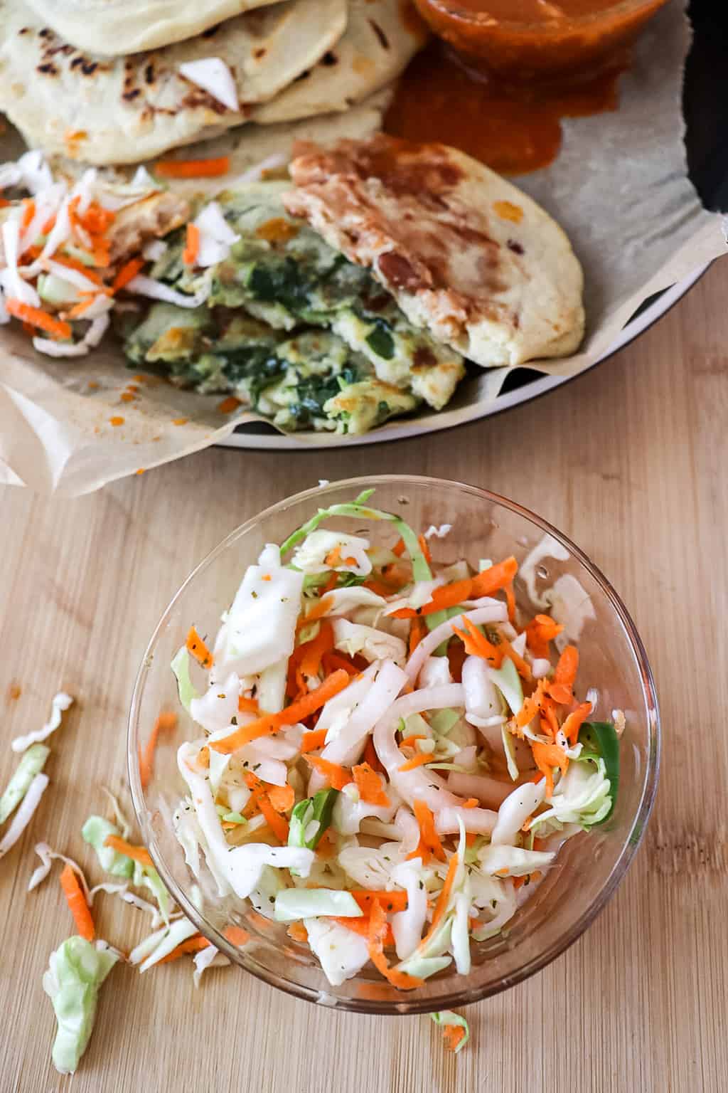 Savory Chicken Curtido Wraps with Pickled Cabbage Slaw
