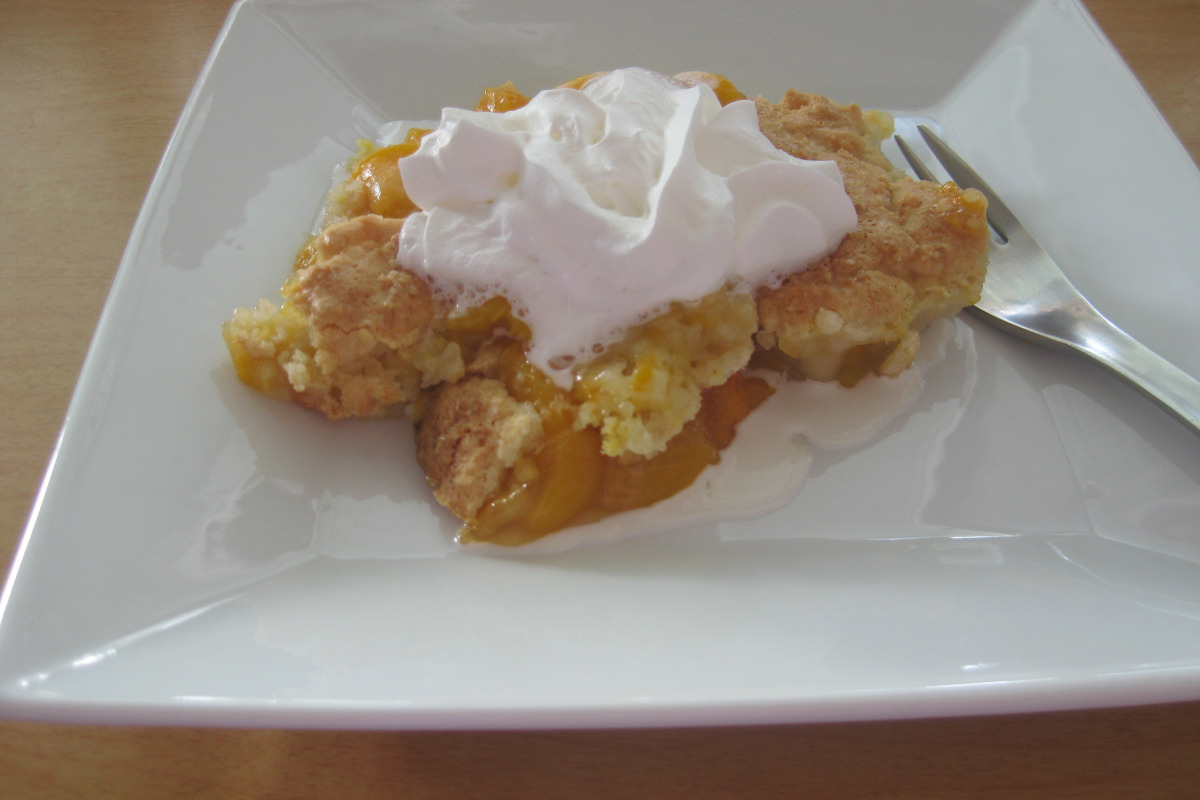 Layered Peach Cobbler with Cinnamon Butter Crust