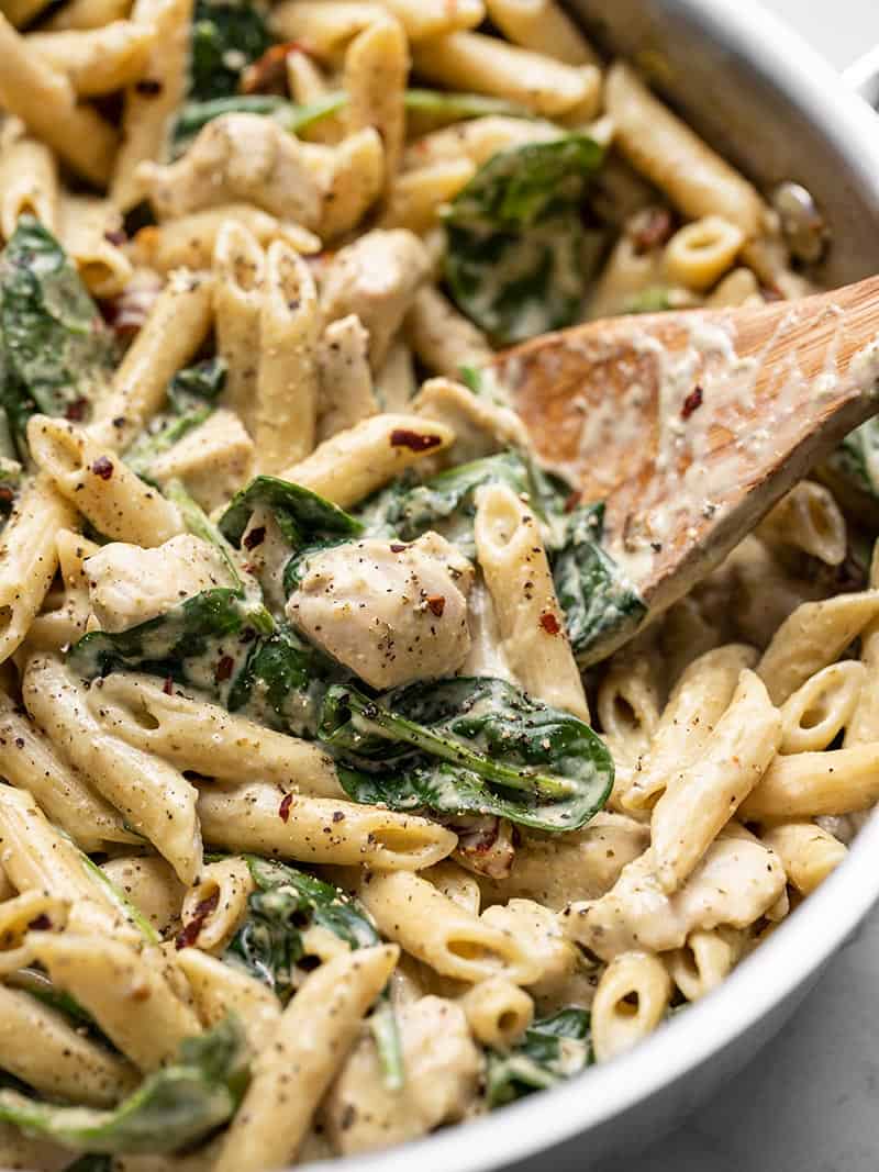 One-Pot Basil Pesto Chicken Pasta