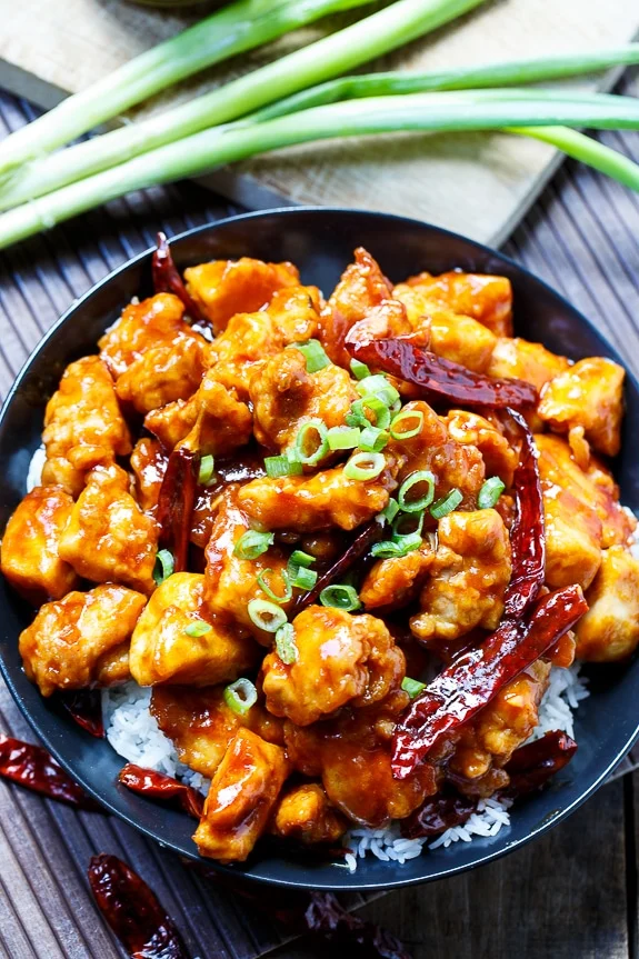 Pan-Fried Chicken with Sweet-Spicy General Tso Sauce