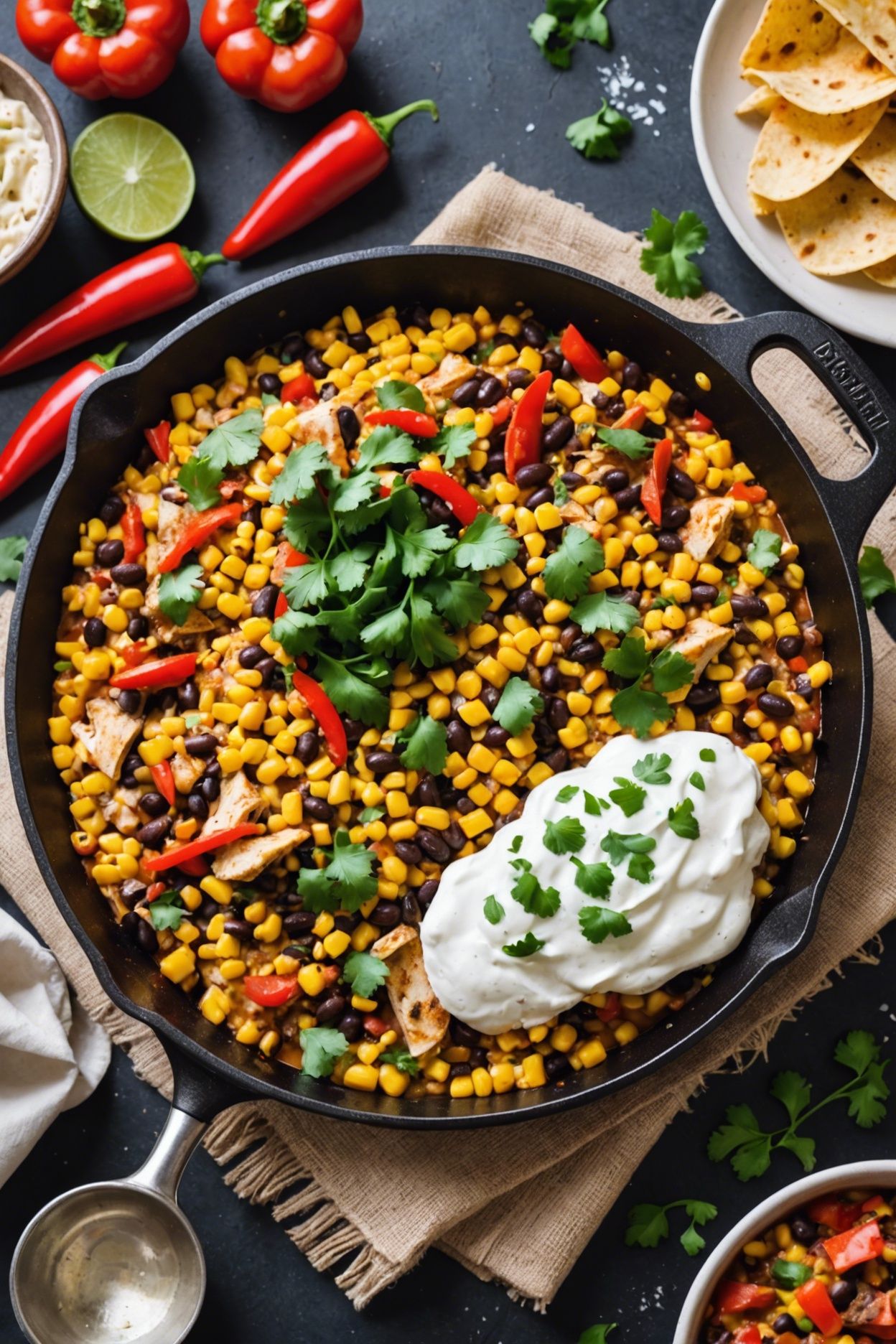 One-Pan Smoky Corn and Black Bean Skillet