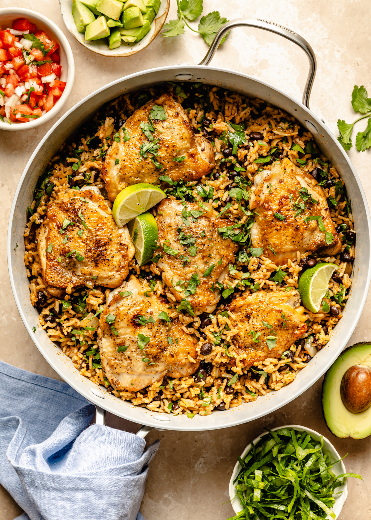 Pan-Seared Chicken with Cilantro-Lime Rice
