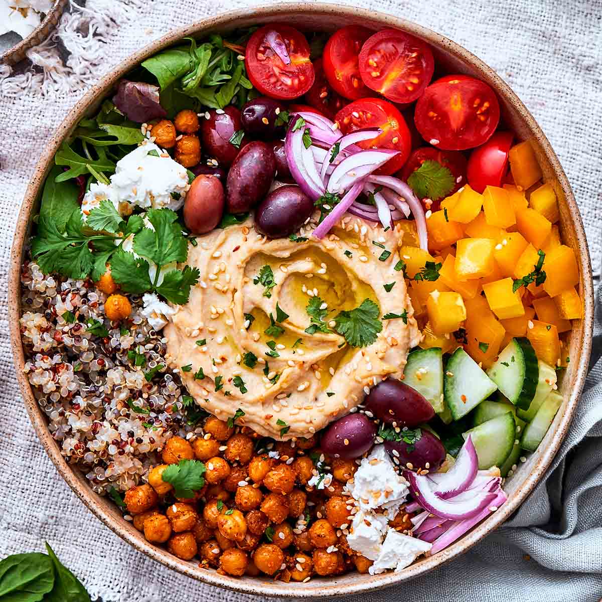 Stack Overflow-Inspired Layered Mediterranean Salad Bowl